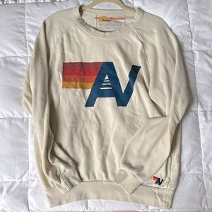 Vintage Aviator Nation Butter Yellow Crewneck Sweatshirt size M